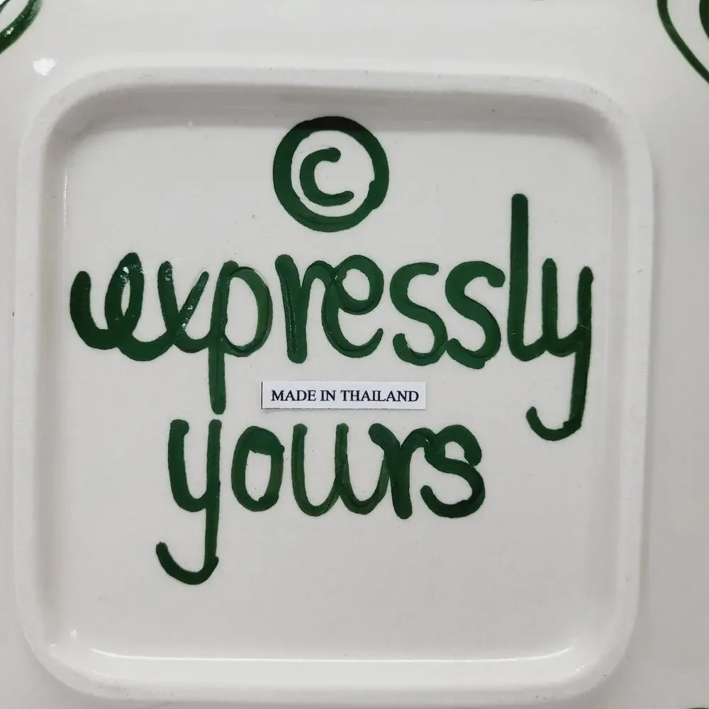 Set of 4 Expressly Yours Textured Snowman Christmas 7 3/4” Square Cookie Plates